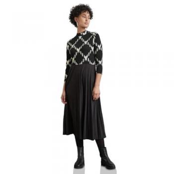 STREET ONE Gemustertes Kleid Schwarz Damen