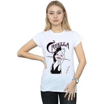 Disney dames T-shirt Cruella de Vil boze glimlach katoen