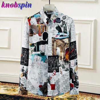 Talla Extra Grande Camiseta de Negocios con Arte Callejero