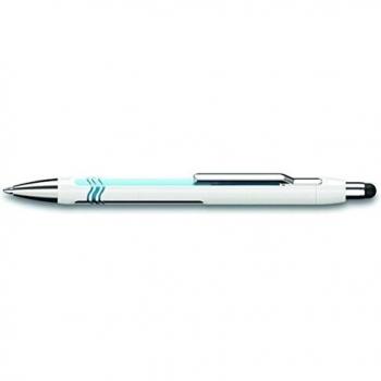 Stylo à bille Epsilon Touch blanc-bleu Recharge Slider 755 XB bleu vif