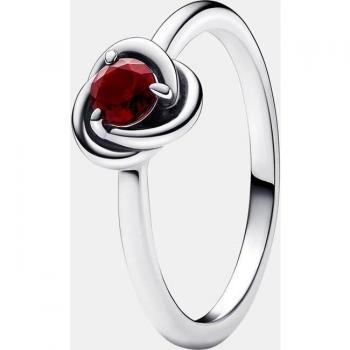Pandora Anello Eternity con Pietra Portafortuna Rossa 52