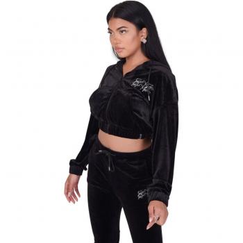 Sudadera de terciopelo con doble logo Project X Paris