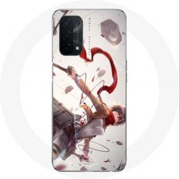 Étui Oppo A74 5G Mikasa Ackerman Attaque des Titans Anime