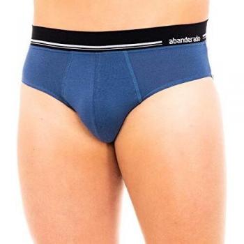 Abanderado Slip Azul con Cinturilla Suave de Algodón para Hombre