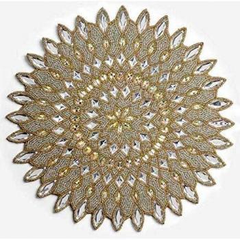 Chromatic Galaxy Handwoven Glass Bead Mat