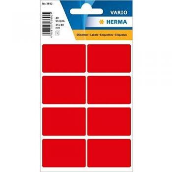 Herma Red Adhesive Labels 25x40mm