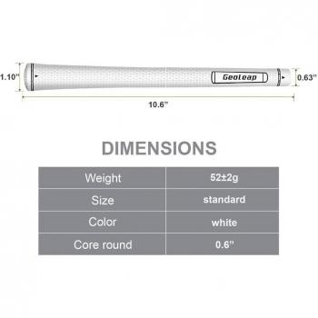 Geoleap Standard Golf Grips 10pcs Rubber