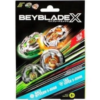 Set Toupies Beyblade 2 : Gale Wyvern 5‑80GB, Tail Viper 3‑80HN – Défense/Endurance + Carte Tigre