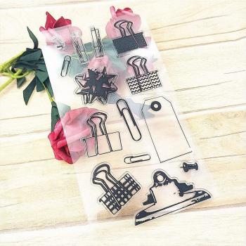 Pince tampons en silicone 11×20,5 cm – Rouleau timbre clair pour cartes