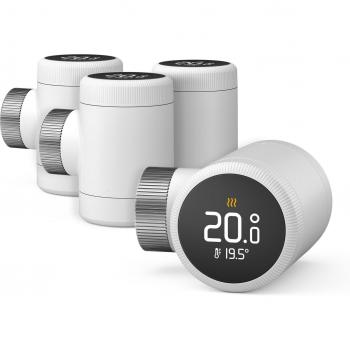 Tado Heizkörperthermostat „Bridge X + Smartes Heizkörper‑Thermostat X – Quattro Pack“ (weiß)