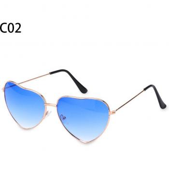 Metal Frame Heart Sunglasses