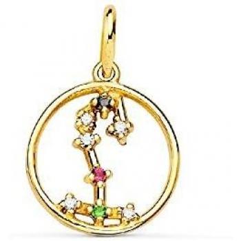 Colgante Signos Zodiacales Oro 18k Mujer 12mm