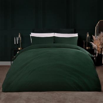 Brentfords Forest Green Washed Linen Duvet Set