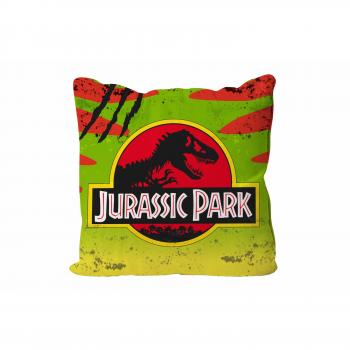 Cojín Cuadrado Logo Coche Jurassic Park Envasado Vacío