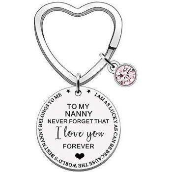 Forever Loved Nanny Birthday Gift Keyring