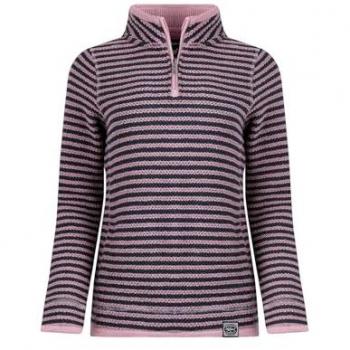 Weird Fish Women's Dusty Pink 1/4 Zip Eco Macaroni