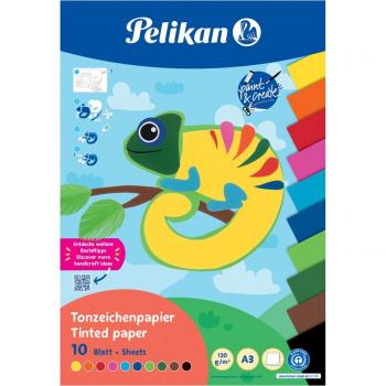 Pelikan Bastelblock, Tonpapier A3, 10 Blatt, umweltfreundlich