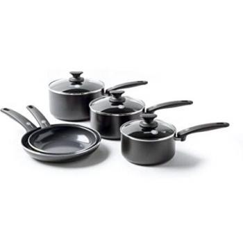 5‑teiliges Cambridge GreenPan Antihaft‑Set (schwarz)