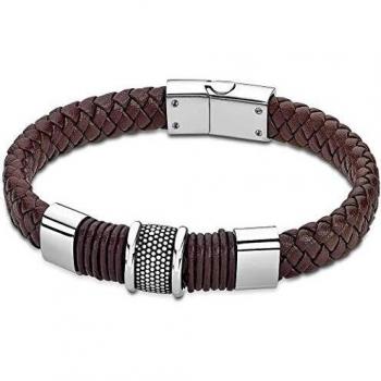 Lotus Style Pulsera de Cuero y Acero LS2037-2/1