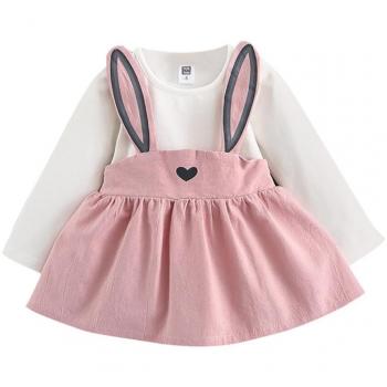 Conjunto Mini Vestido Bebé Conejo 0-3 Años