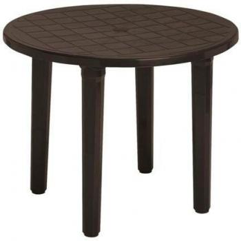 Table de patio en résine 90 cm wengué