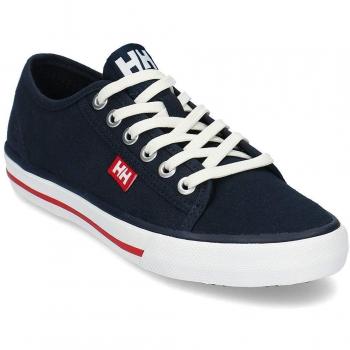 Helly Hansen W Fjord Canvas V2, Baskets Femme, Bleu (Navy/Red/Off White 597), 42.5 EU