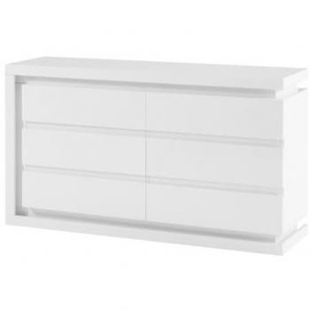 Comò moderno 6 cassetti con LED bianco