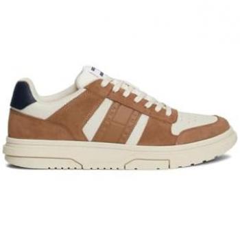 Tommy Jeans Herren Sneaker Brooklyn Mix Braun Halbschuh mit Logo Gr. 45