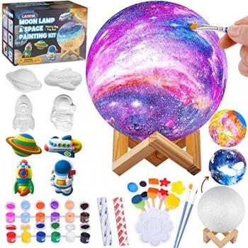 Lampada Luna 3D con Set di Pittura per Bambini