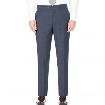 Jeff Banks Blue Check Regular Fit Travel Suit Trousers