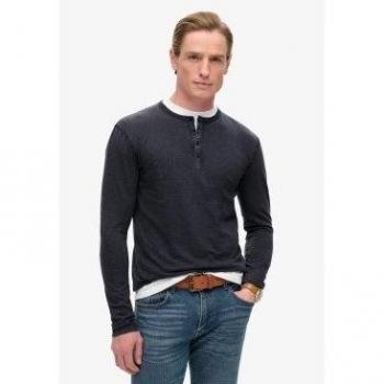 Manga Larga Superdry Hombre con Cuello Panadero Azul Marino