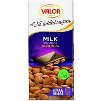 Chocolates Valor Chocolate con Leche y Almendras, 150g