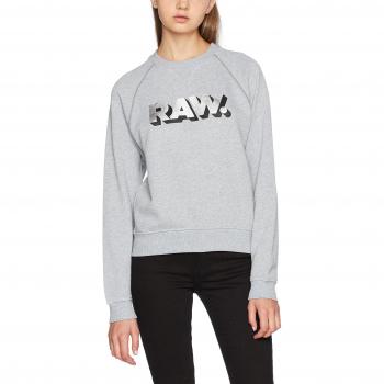 G-STAR RAW Xula Art Cropped R Sudadera para Mujer, Gris