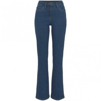 Bootcut-Jeans AZ – Damen, Größe 17, K+L, Blau Stone, high-rise