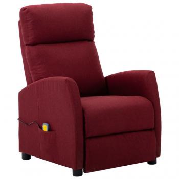 Luxus Massagesessel Weinrot mit Heizfunktion