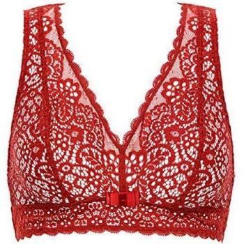 Sujetador Estilo Bralette Dim, Color Rojo, Talla S