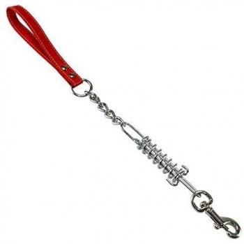 Tirador con Muelle para Perros Color Rojo