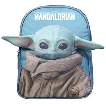 Sac à dos 31 cm Baby Yoda Star Wars / The Mandalorian Bleu avec détails 3D Bagtrotter