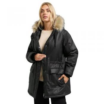 Coat parka Yours Curve Luxe Waxy