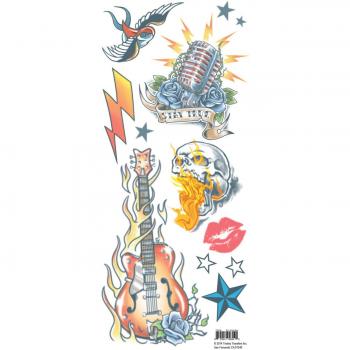 Epic Armoury MW-130056 Souls Rock Star Temporäres Tattoo-Kit Transfer, Unisex Erwachsene