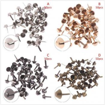 Tachuelas Perforadas de 12mm, 50 Piezas para Bolsos de Mano