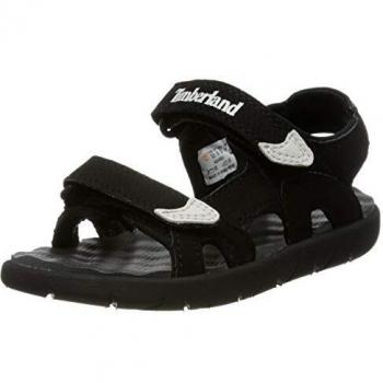 Timberland Kinder Sandalen Perkins Row 2-Strap Peeptoe, Schwarz