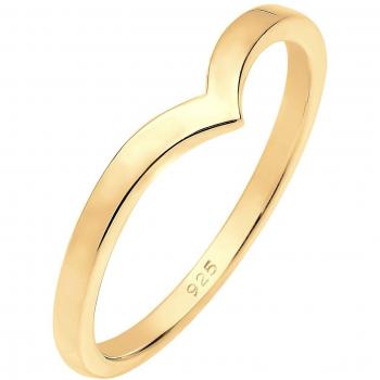 Bague Elli en Argent 925 Doré à Empiler 58 mm