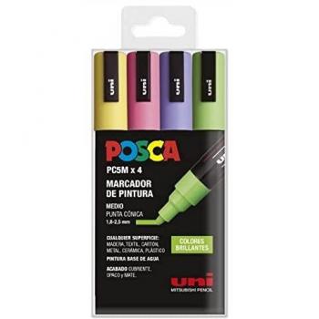 Rotulador Posca PC-5M Estuche 4 Colores