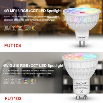 Lampe LED Miboxer 4W RGB+CCT MR16 FUT103 FUT104