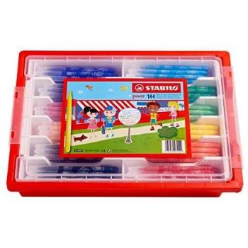 Stabilo Power Felt Tip Pens Classpack with Tray Assorted (Pack of 144)