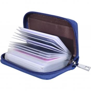 Leather Credit Card Holder ID Case Wallet for Men & Women