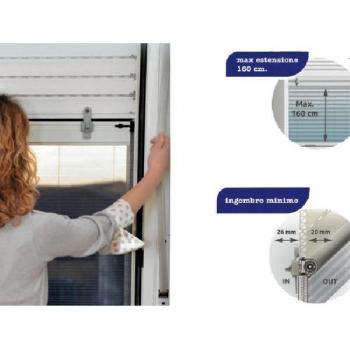 Mosquitera de Persiana Blanca 130x160cm – Sistema Stop Inset