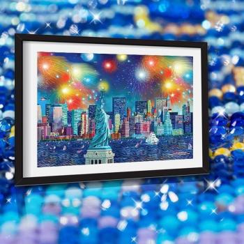 Metropolitan Fireworks Cross Stitch Gem Set 20x30cm