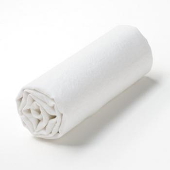 Elina Blanc Housse Lin Lavé pour Surmatelas 140x190